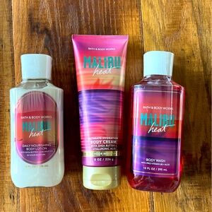 Bath & Body Works Malibu Heat body wash, lotion, & cream